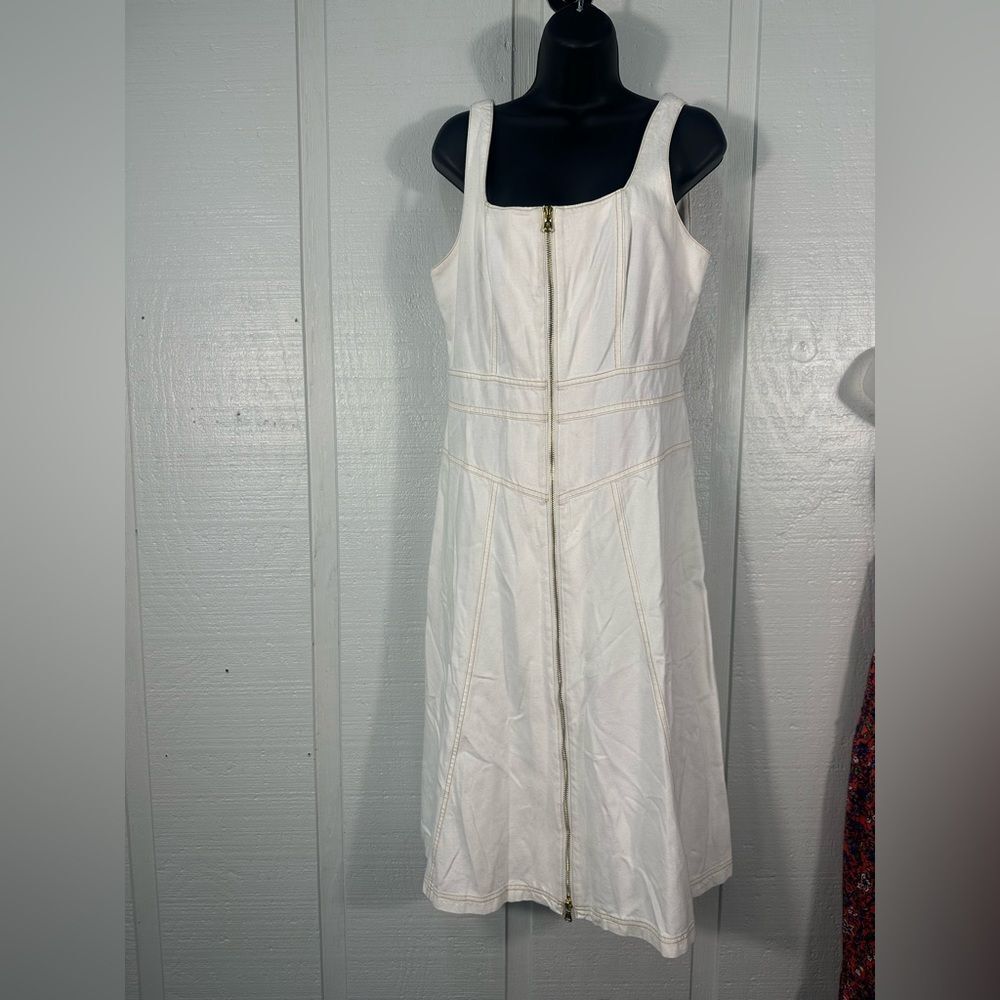 I.N.C. International Concepts Women's Cotton Zip-Front Denim Dress Size MP NWT - Picture 2 of 11